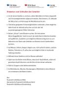 Hinweise zum Verhalten bei Gewitter